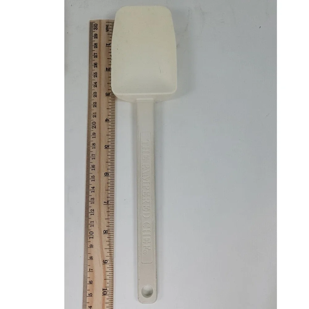 The Pampered Chef Scraper Spatula Set 2 Piece Off White Kitchen Tools Vintage